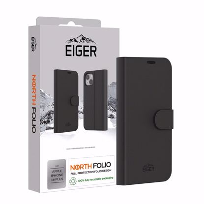 Picture of Eiger Eiger North Folio Case for Apple iPhone 16 Plus in Black
